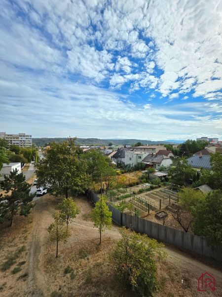 View from a 2-room apartment on Južná trieda, Košice - Juh district with garden modifications.