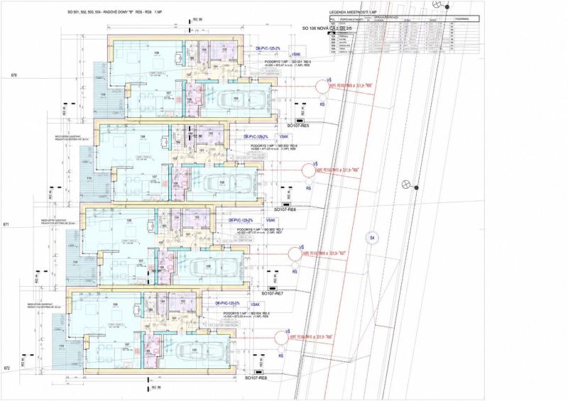 Floor plan of a family house in Poprad with a garden and a garage, flooring with a wooden decor.