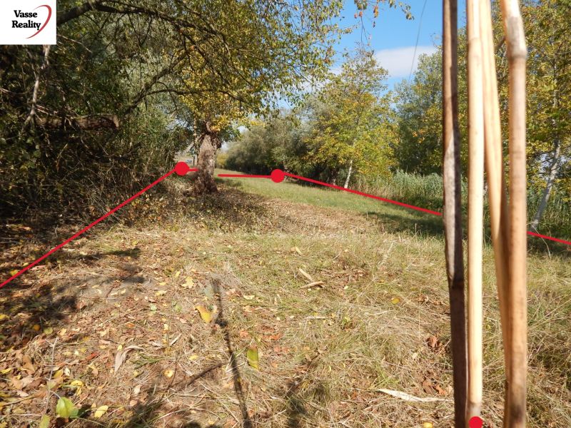 A natural area surrounded by trees on recreational plots in Martovce, Martovce Street.