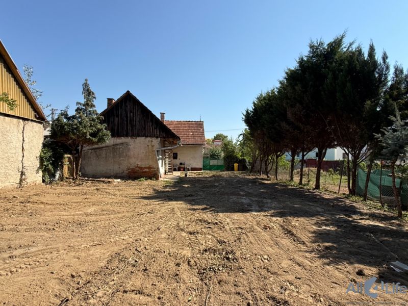 A view of the plot at the family house on St. Florian Square in Krakovany.