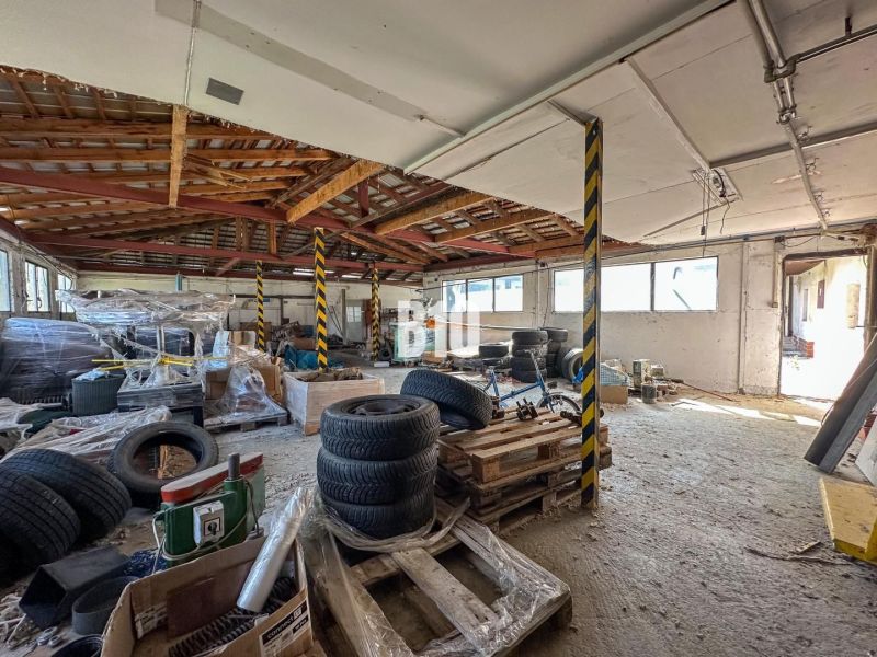 Storage space in a family house with tires and materials.