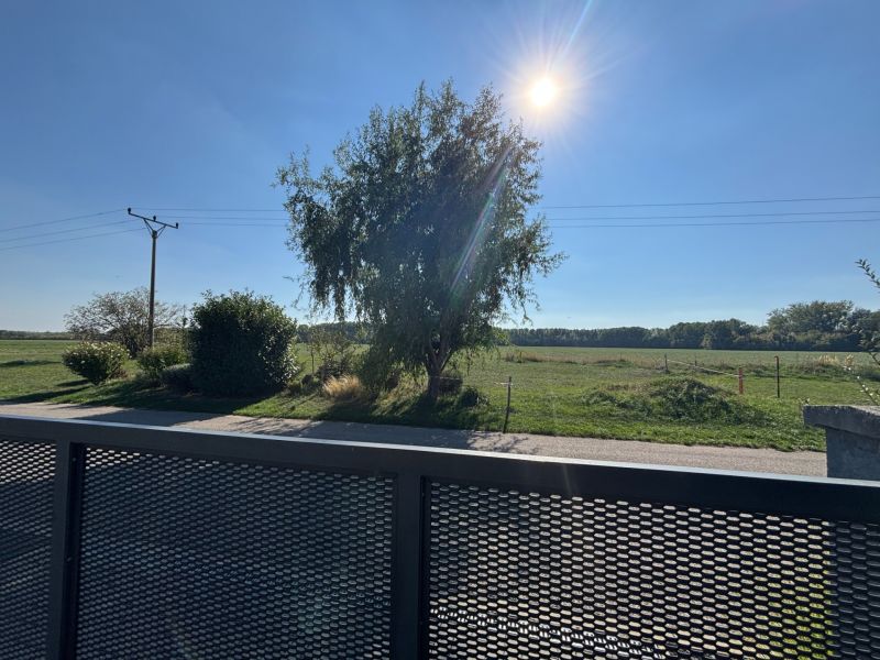 Sunny day on Fig Street in Bernolákovo with a view from the family house to nature.