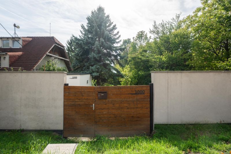 Gate and fence at Recreational Grounds in Bratislava - Devín on Devínska Road.