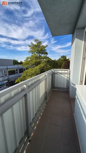 The balcony of one of the apartments on 8th May Street in Piešťany.