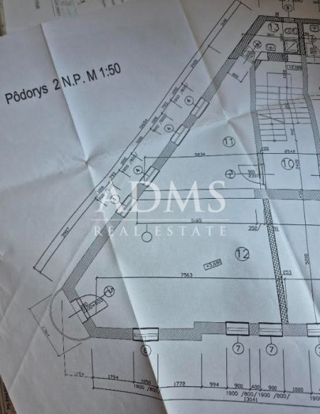 Construction plan for the second floor of an office building.