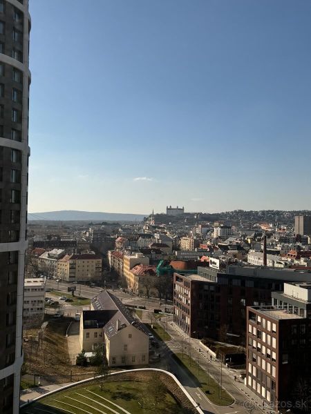 View of Bratislava - Old Town from Továrenská Street with a view of the castle.