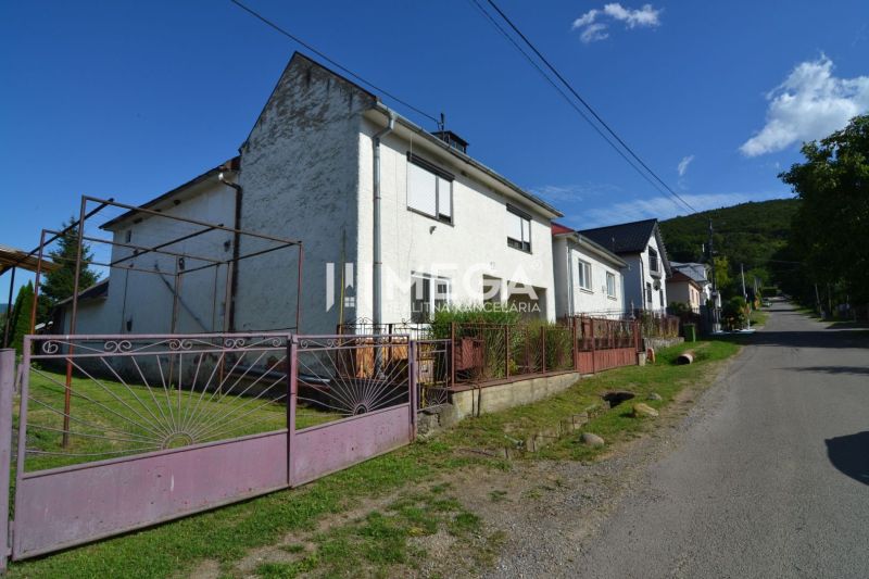 A family house on a street in Hažín nad Cirochou with a garden and a gate.