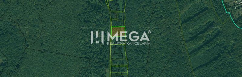 Aerial view of agricultural and forest land in the Humenné, Hubková area.