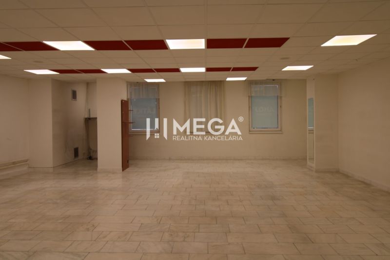Commercial premises with a bright interior and wood-patterned flooring.