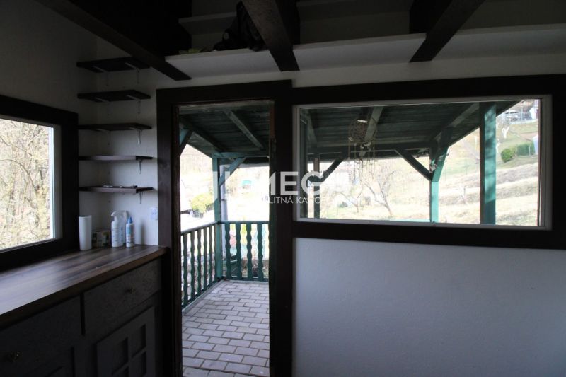 Interior with a view of the porch and shelves, Gardens in the ZO Poniklec area, Humenné.