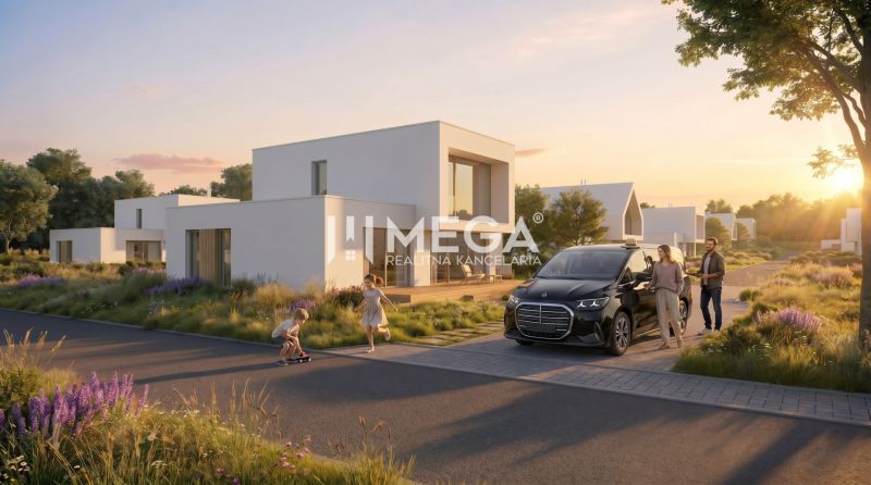 Family houses at sunset on Suchý jarok Street in Humenné, plots - residential.