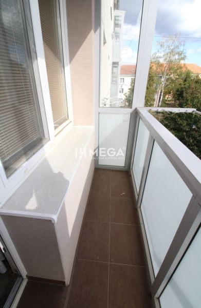 The balcony of a 2-room apartment with a view of Dobrianského Street in Humenné.