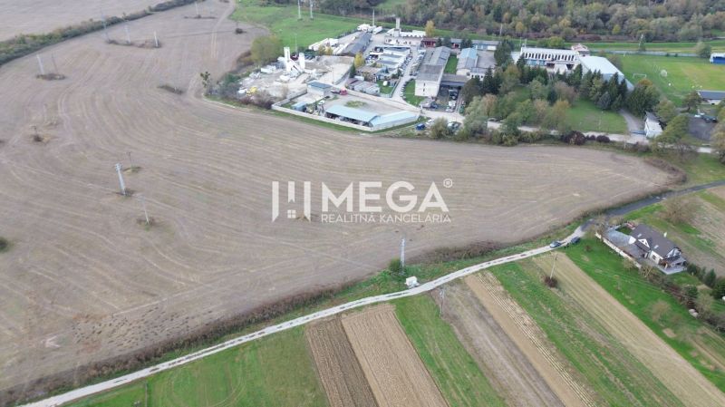 Aerial view of the industrial zone near Jasenov Street in the town of Jasenov.
