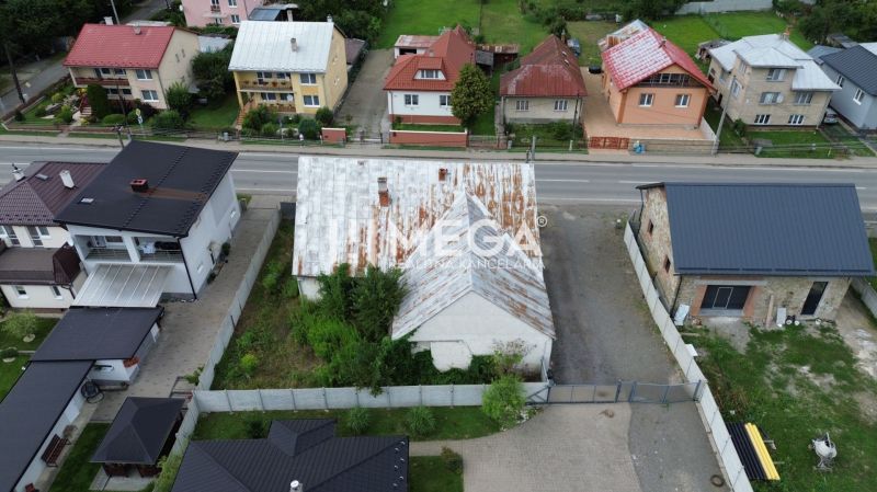 A view of buildings on Mieru Street in Stakčín surrounded by greenery, suitable for commercial spaces.