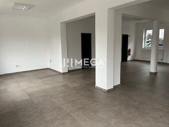 Commercial premises with ceramic tiles and light walls.