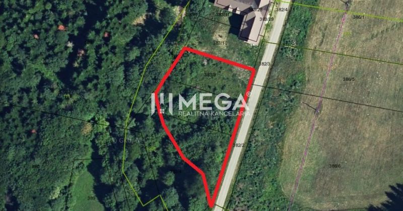 Residential plots in Medzilaborce on Danova Street near the forest.