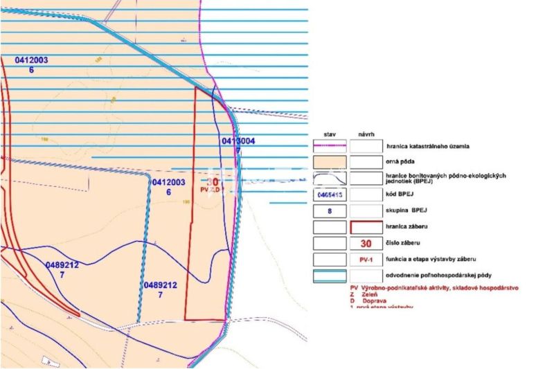 Cadastral map of special properties with boundaries and parcel numbers.