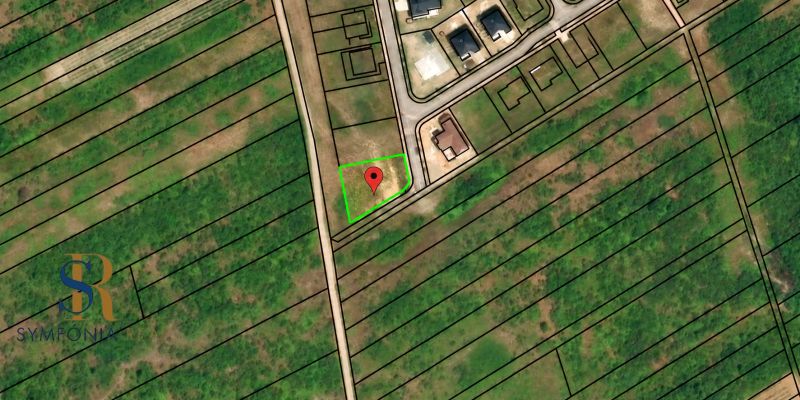 Aerial view of residential plots in the Malagová area, Modra.