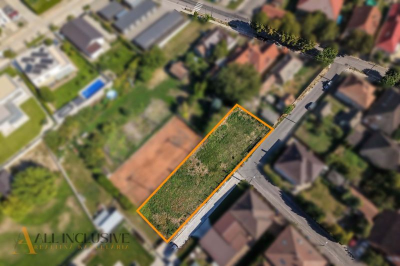Aerial view of a residential plot in Malé Blahovo, Dunajská Streda.