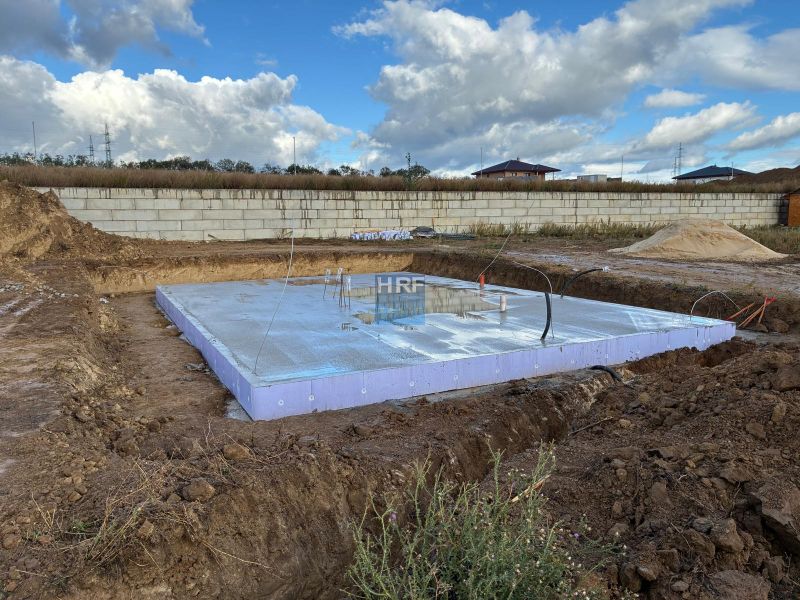 Foundation for a family house on Vinohrady Street in Senica.