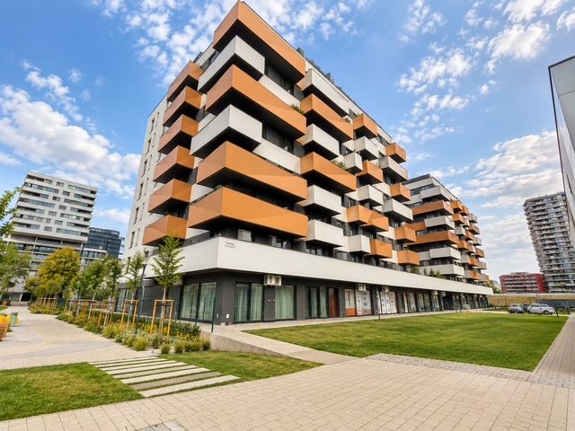 Urban architecture near Muchovo námestie in Bratislava, suitable for one-bedroom apartments.