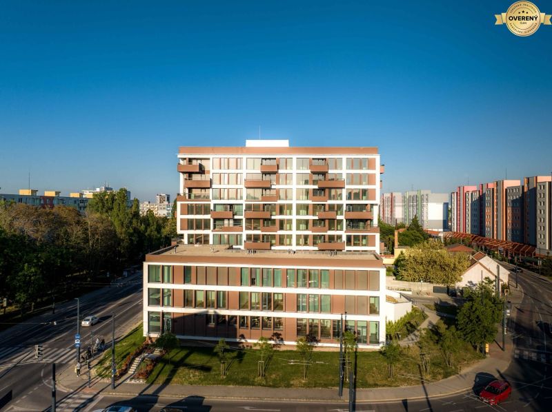 Apartment construction in Bratislava - Ružinov on Mierová Street with modern architecture.