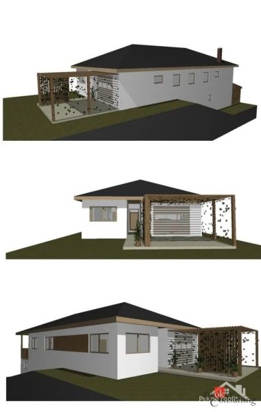 Visualization of a family house with a terrace in the category of Residential Land in Detva.
