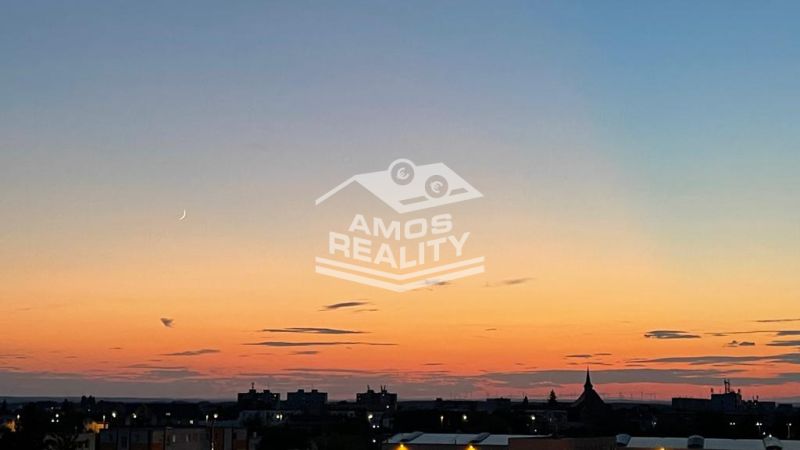 Malacky, Javorová Street: A view of the night sky and the city from the balcony of a 2-room apartment.