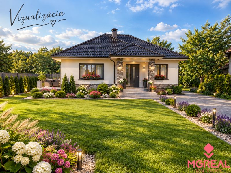 A family house in Jasová with a landscaped garden and lighting, category Land - housing.
