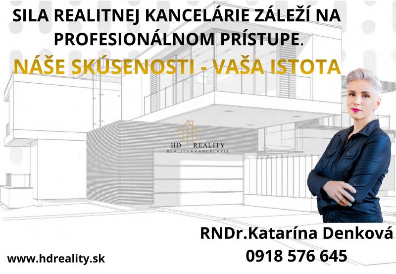 Real estate agency advertisement with an abstract image of a building and contact information.