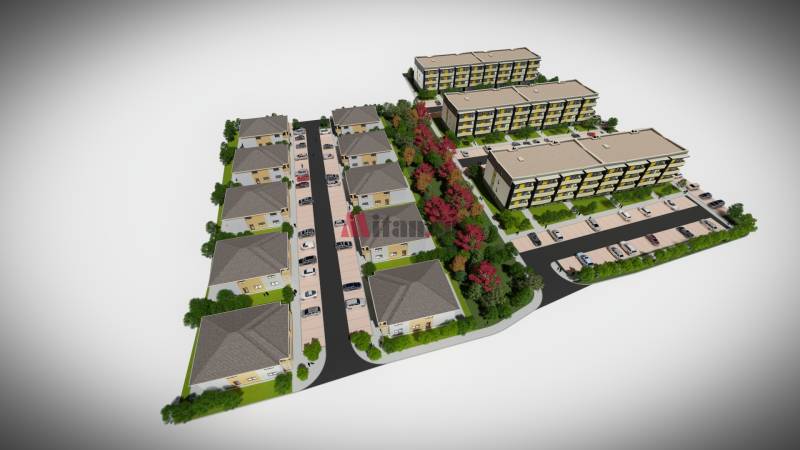 predaj, pozemky pre bytovú výstavbu, CENTRO Čierna Voda - vizualizácia